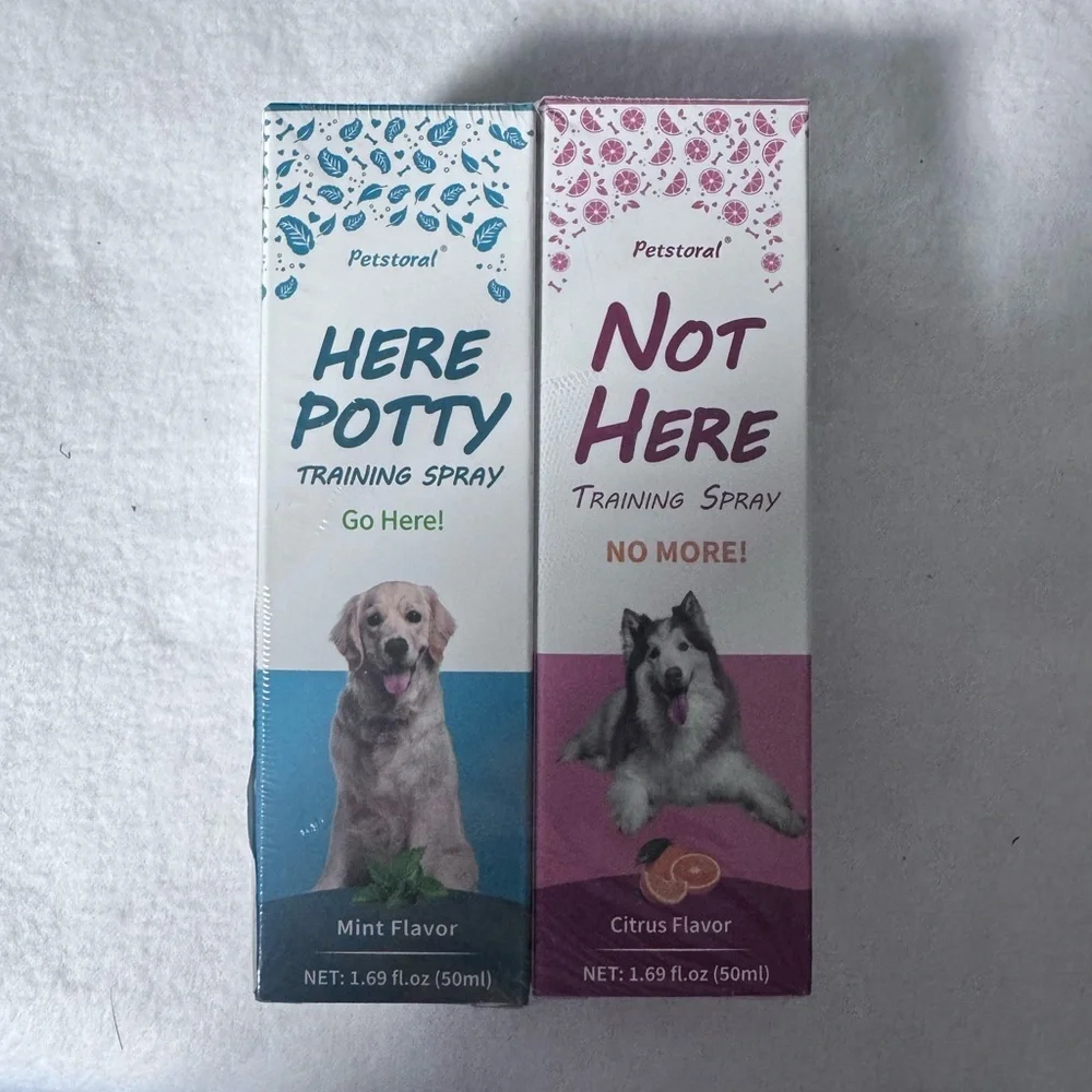 Petstoral Here Potty and Not Here Training Spray Set - Mint and Citrus